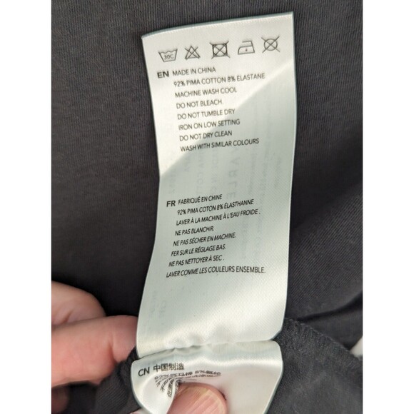 Varley Womens Small Napa Tie Waist Wrap Black Pima Cotton Tank Top - Picture 10 of 10